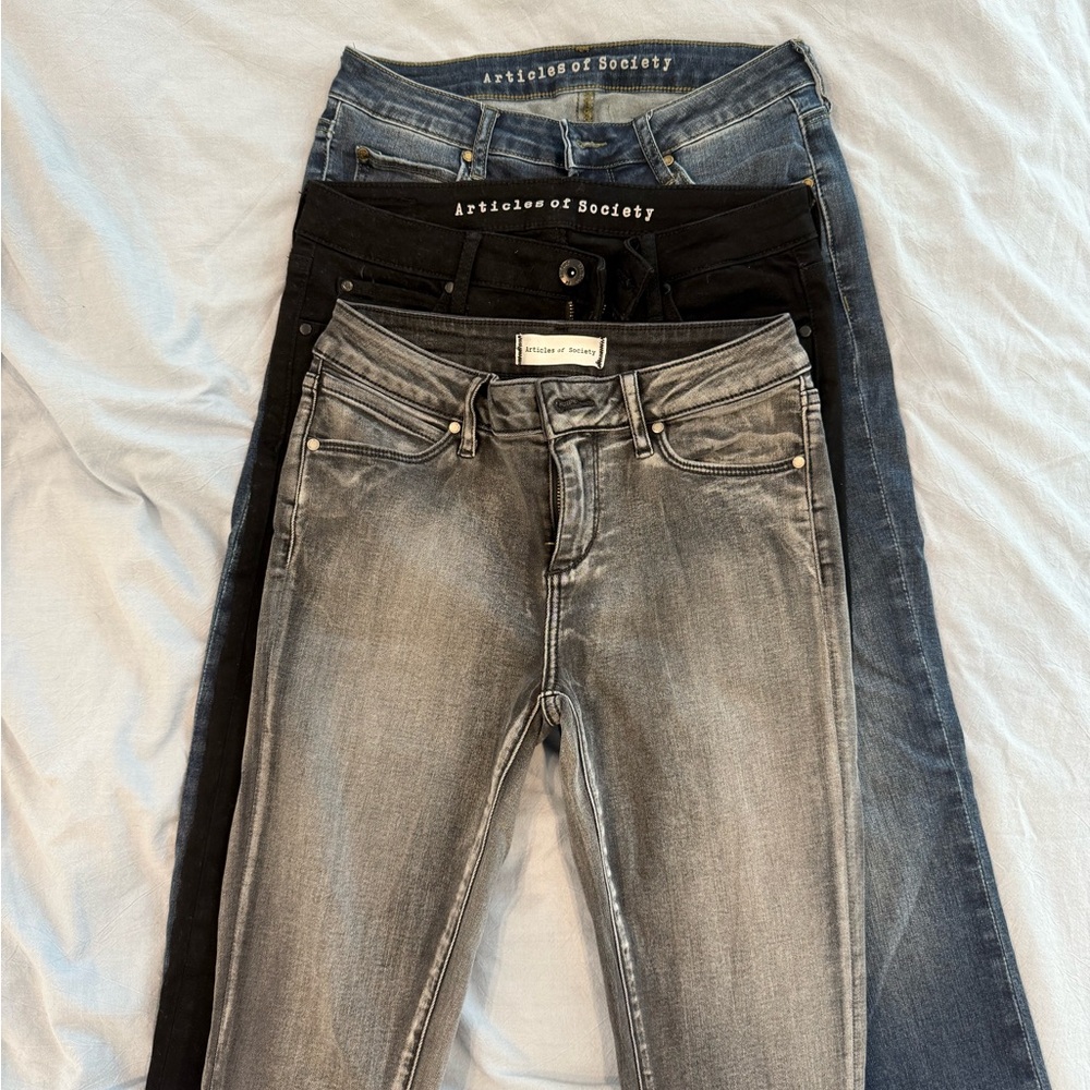 Articles of Society Women's Jeans - Black, Gray, Blue denim